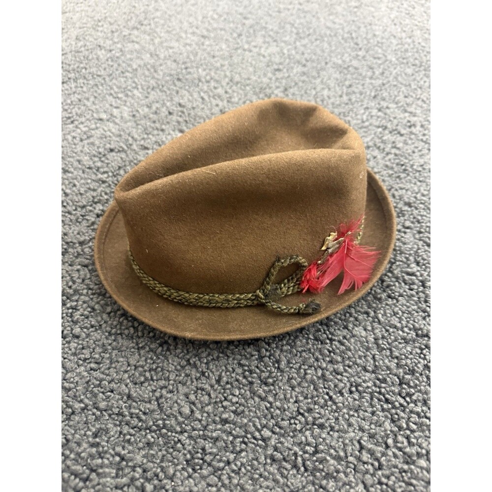 Vintage France Hat Beau Chasseur No.1 all Wool Felt 10097 Size 6.5 1950's /charm